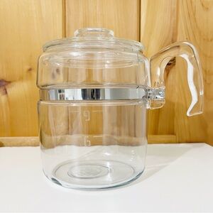 Vintage PYREX Flameware Percolator Glass Coffee Pot Incomplete
